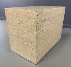Italian Travertine Side Table Midcentury