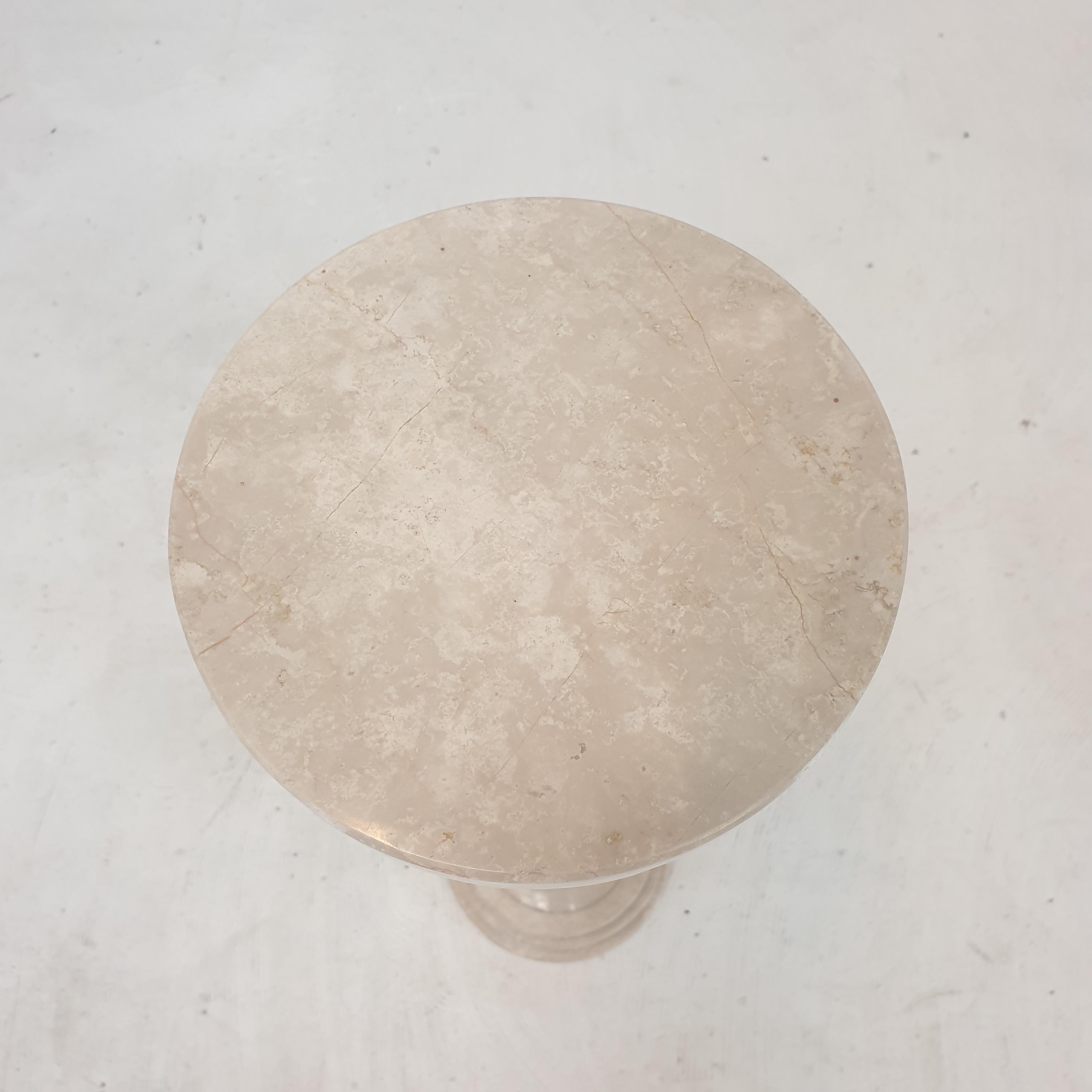 Italian Travertine Side Table or Pedestal, 1980s For Sale 3