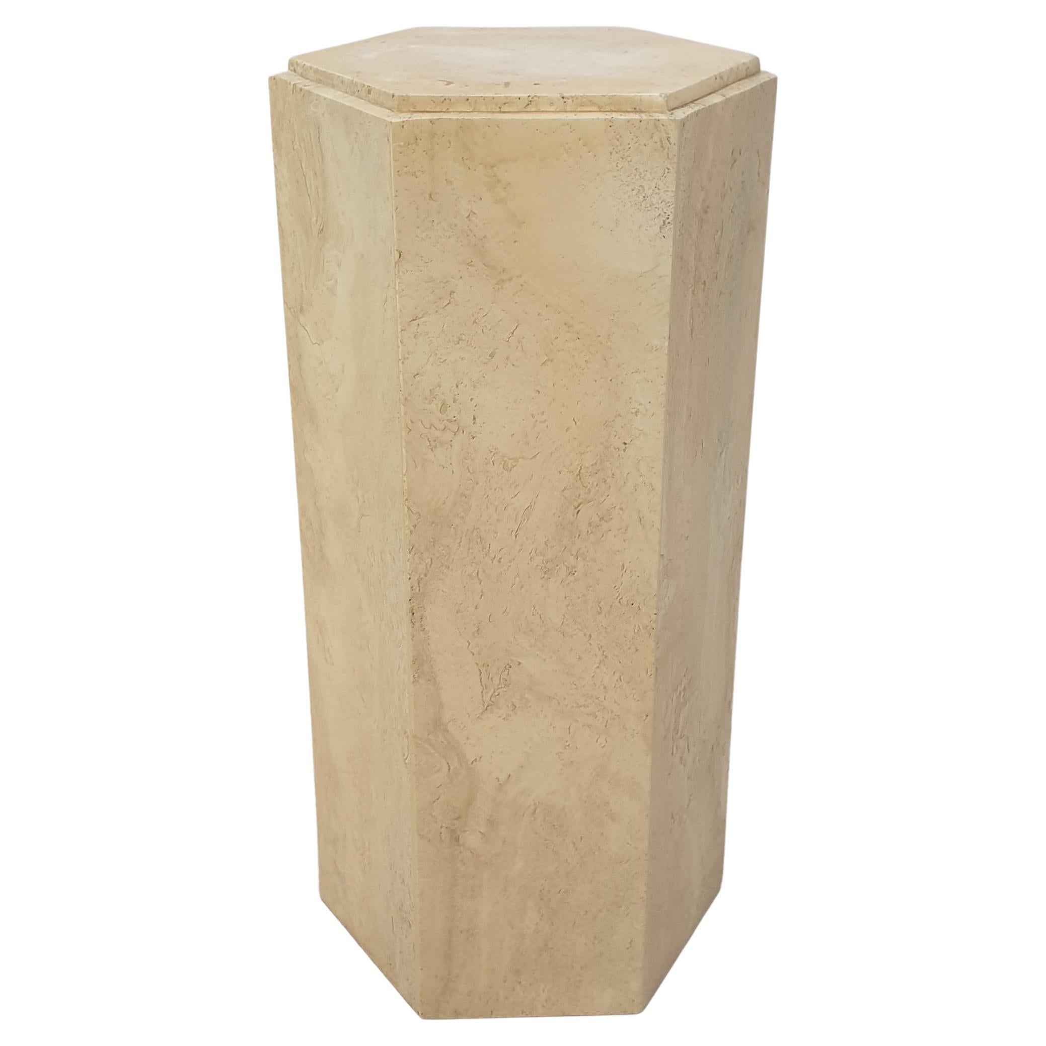 19th Century Italian Carved Walnut Round Side Table or Pedestal Table