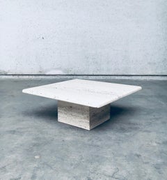 Italian Travertine Square Coffee Table 1970's