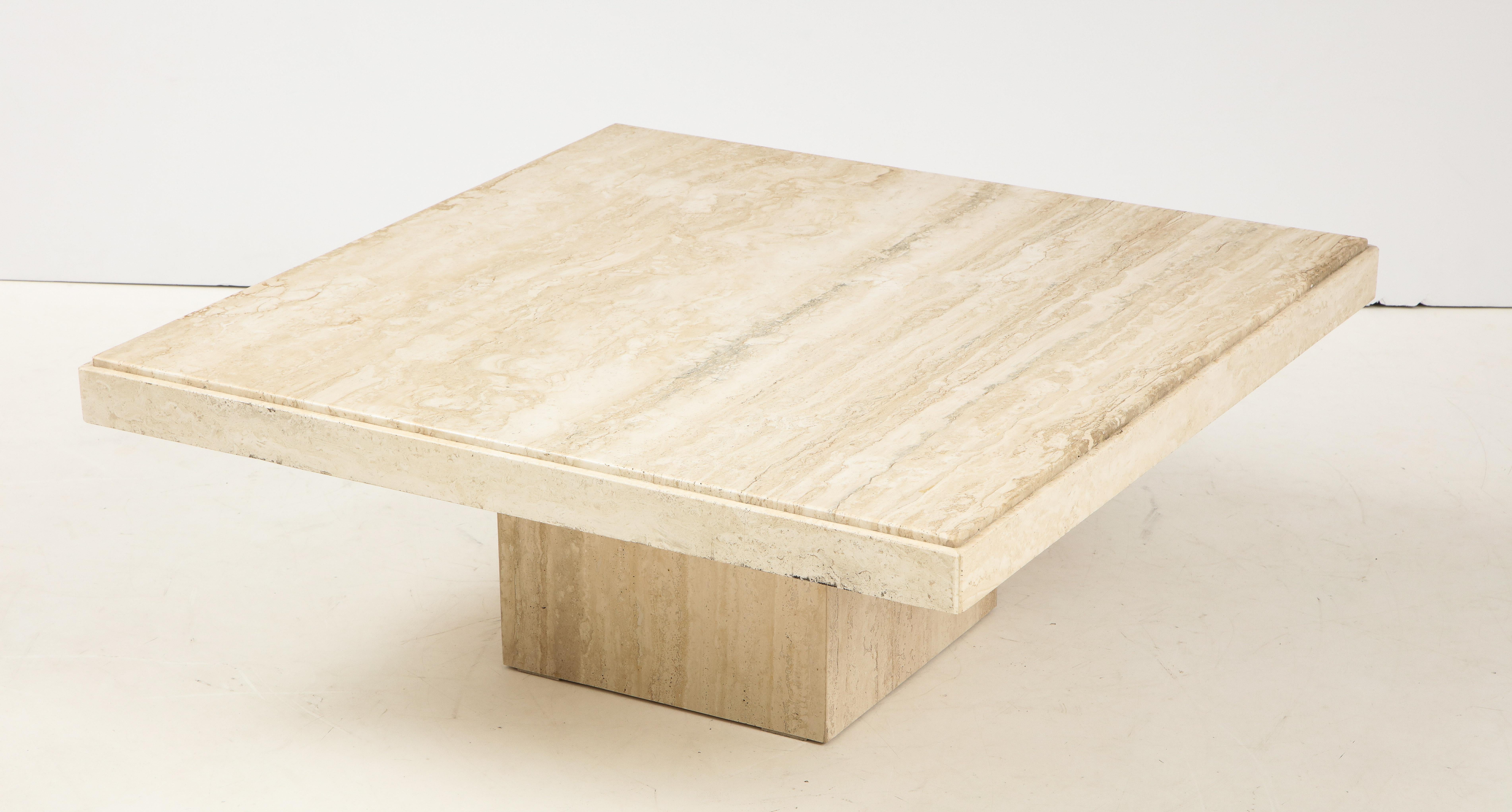 vintage travertine coffee table