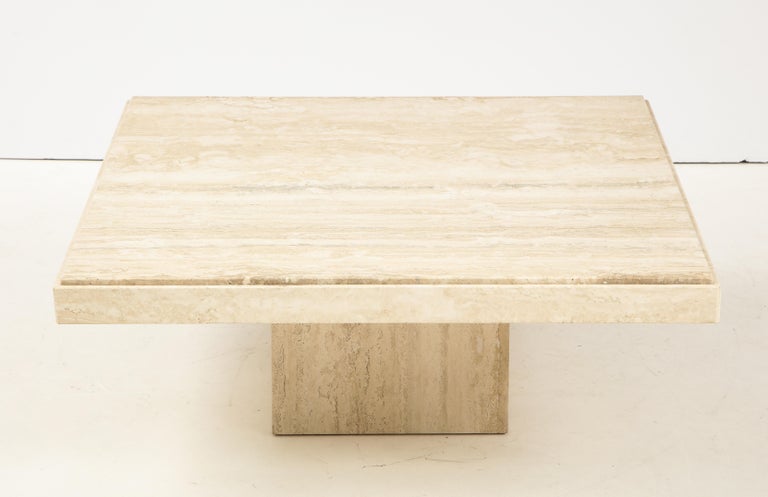 Italian Travertine Square Coffee Table at 1stDibs | vintage travertine ...