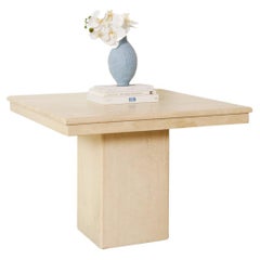 Italian Travertine Square Stone Side Table