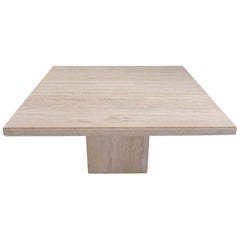1970s Italian Travertine Marble Dining Table