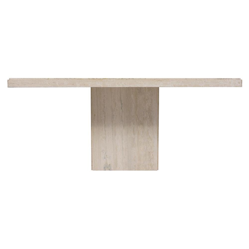 Hand-Crafted Italian Travertine Stone Dining Table