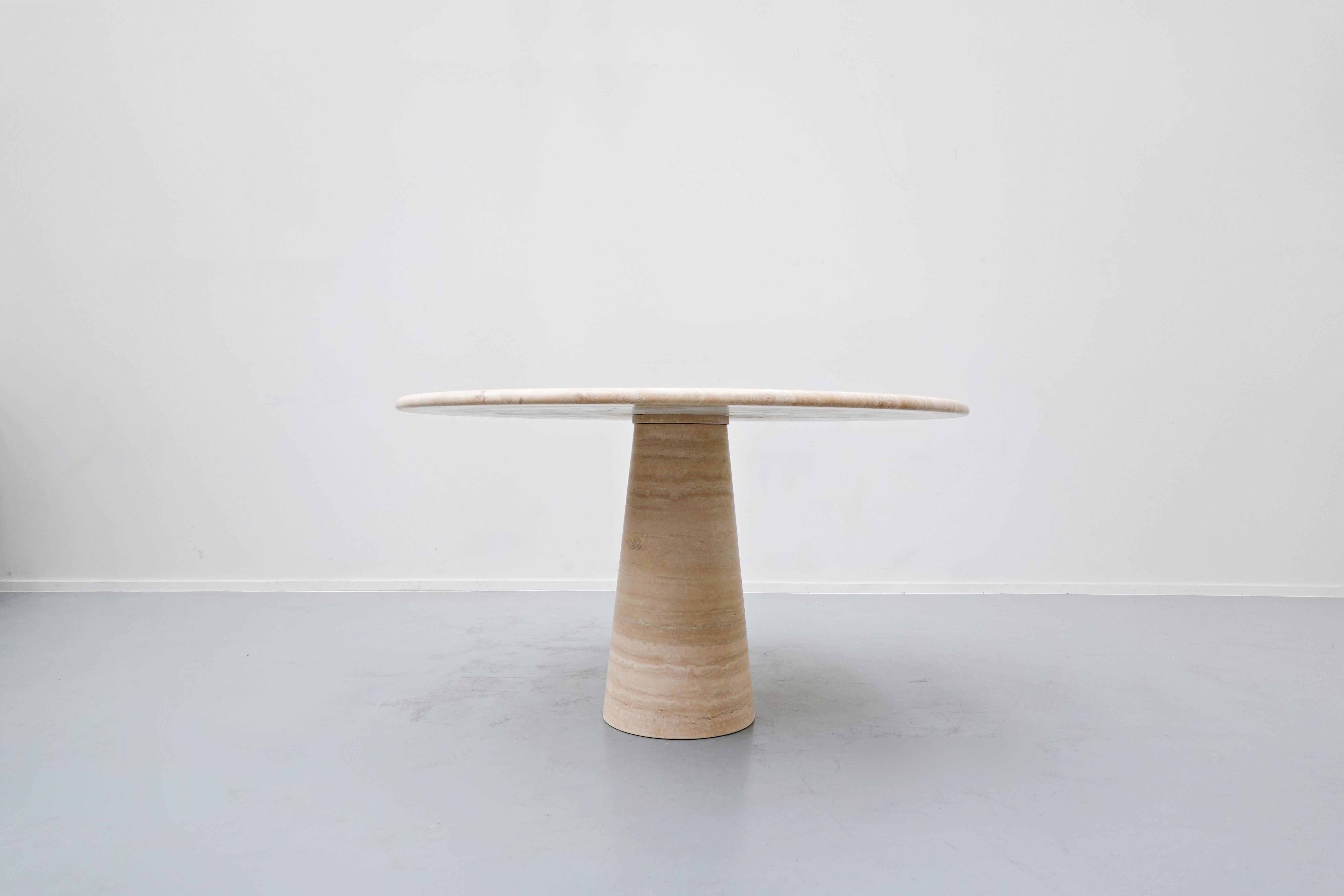 Late 20th Century Italian Travertine Table, 1970s