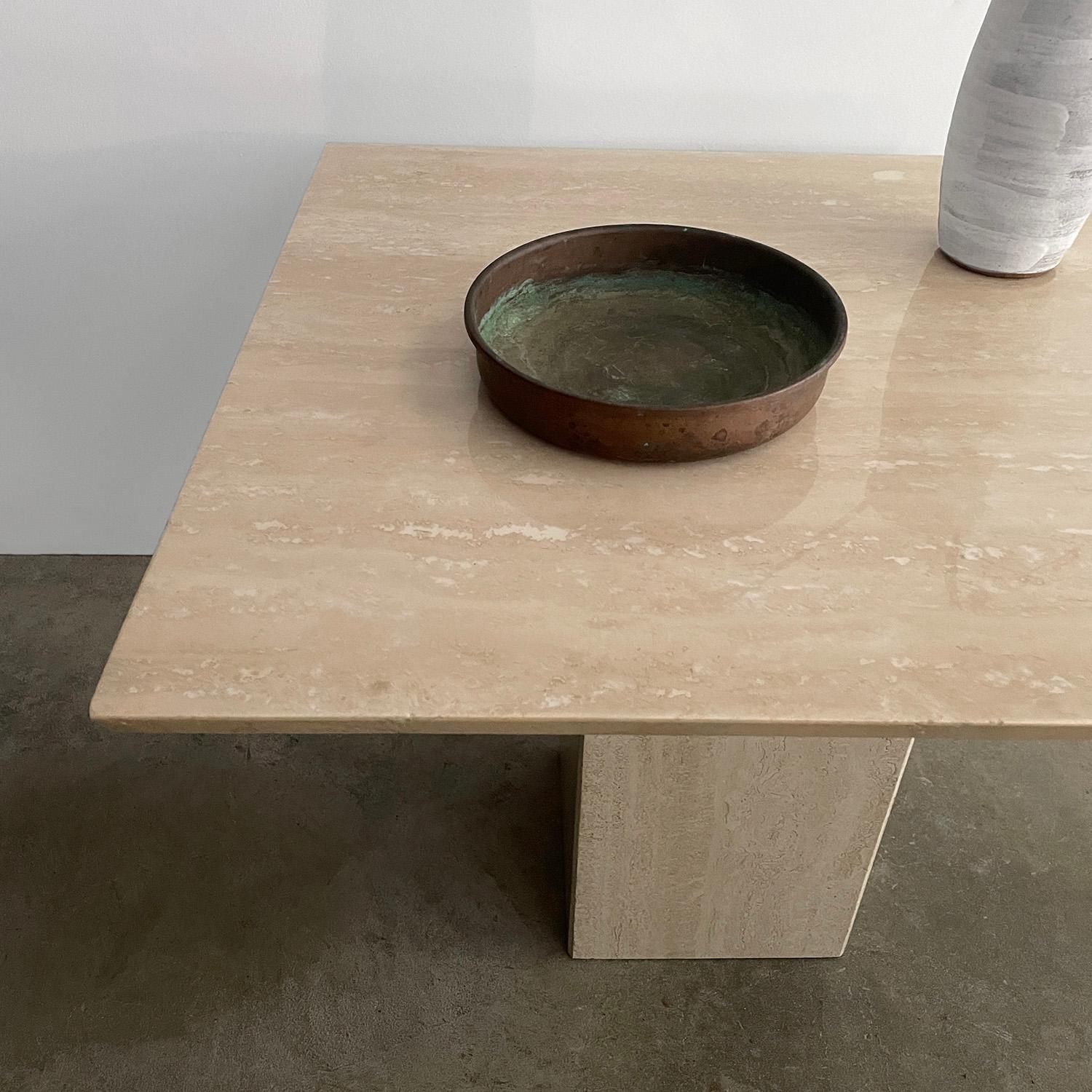 Late 20th Century Italian Travertine Table  For Sale