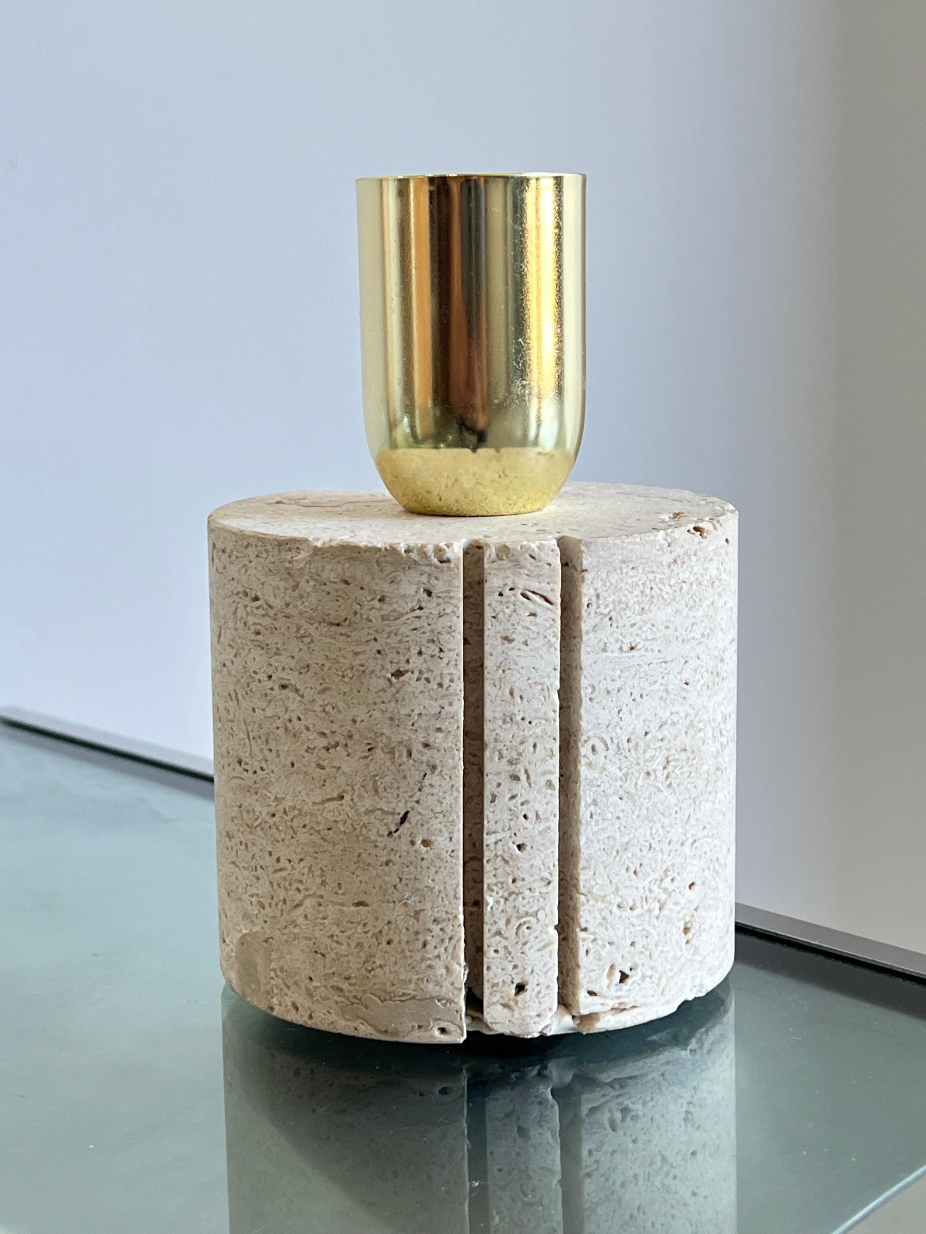Mid-Century Modern Italian Travertine Table Lamp by Fratelli Mannelli For Sale