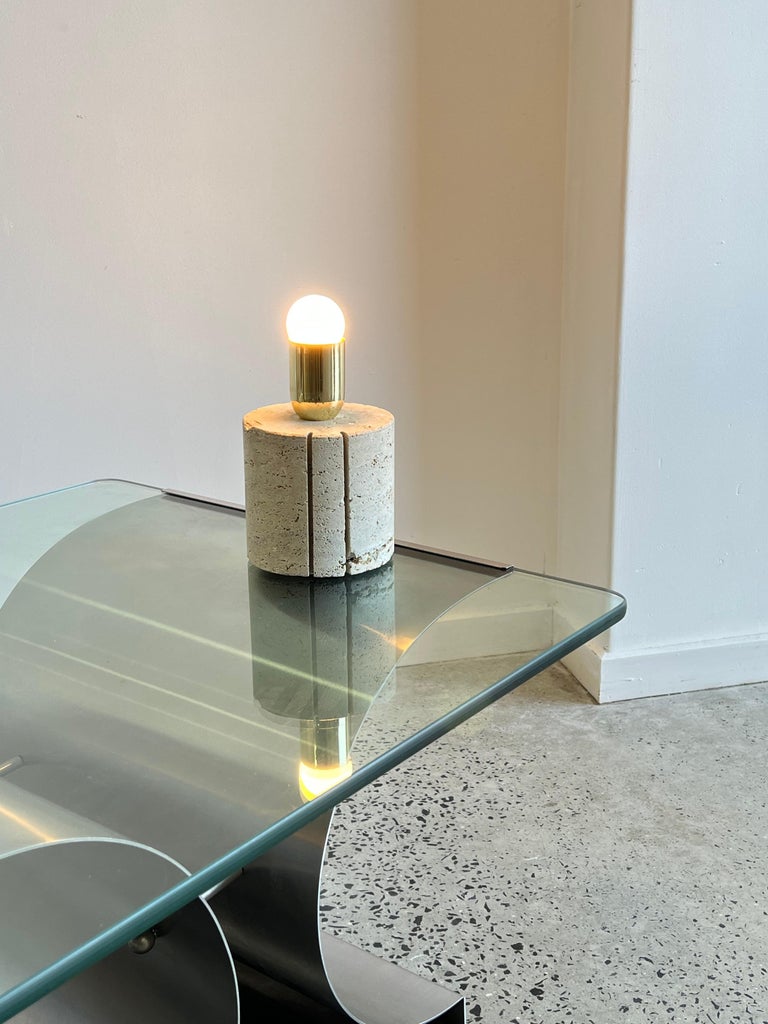 Italian Travertine Table Lamp by Fratelli Mannelli For Sale at 1stDibs