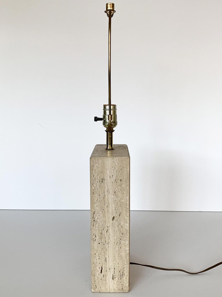 Italian Travertine Table Lamp by Reggiani for Raymor at 1stDibs