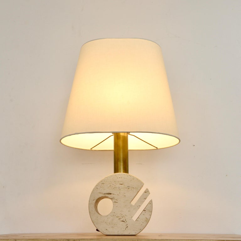 Italian Travertine Table Lamp For Sale at 1stDibs | e26 base