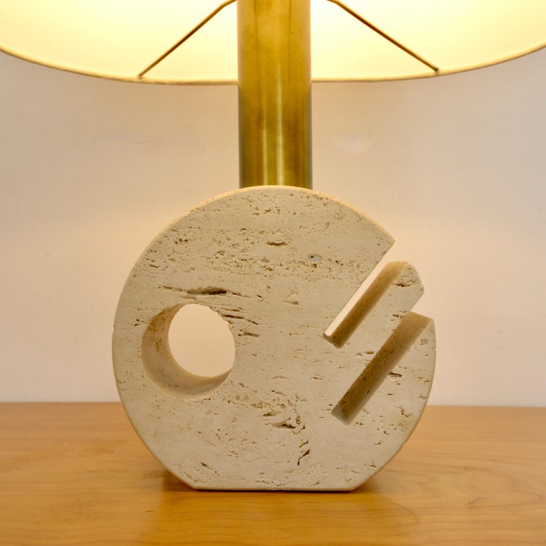 Italian Travertine Table Lamp For Sale at 1stDibs | e26 base