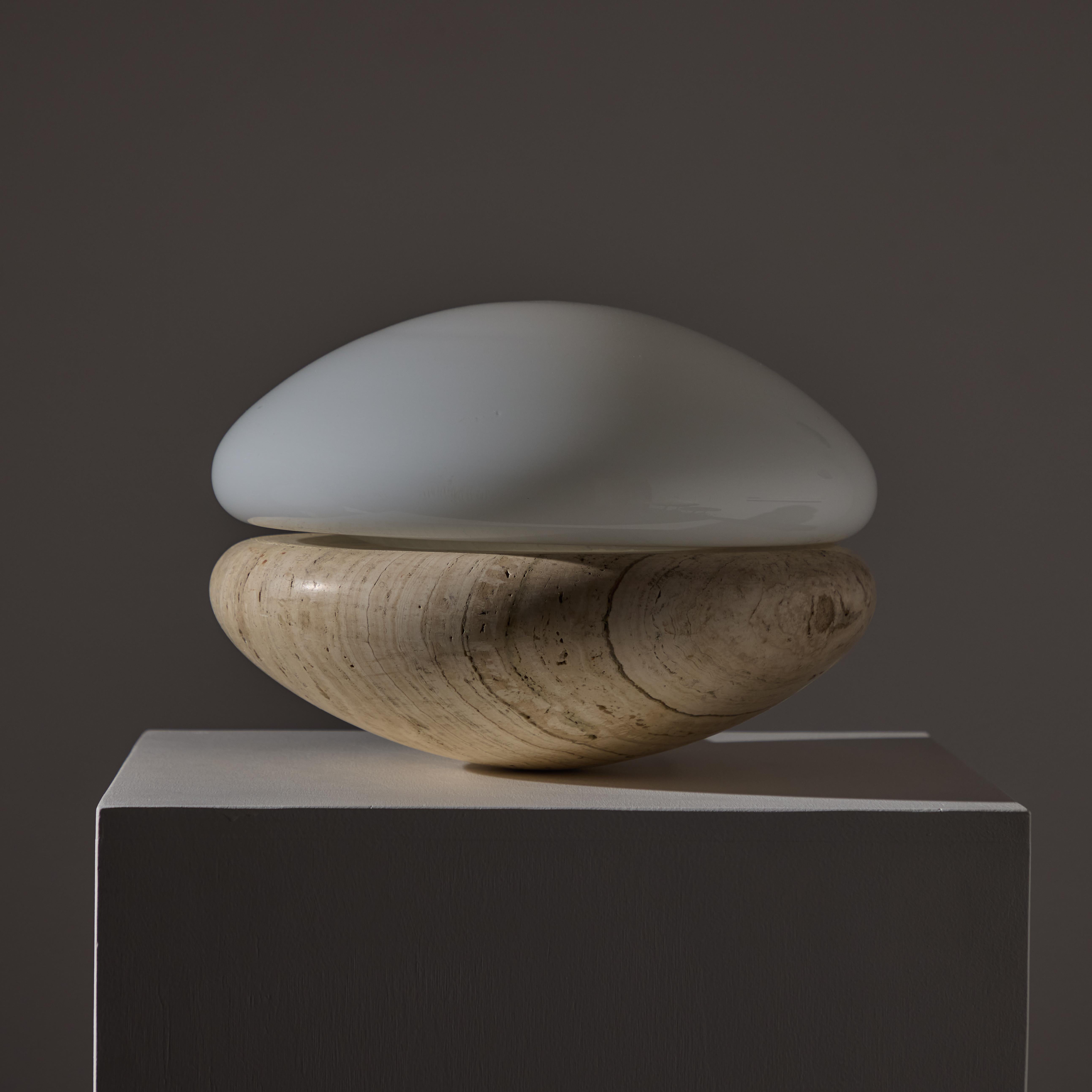 Italian Travertine Table Lamp For Sale 10