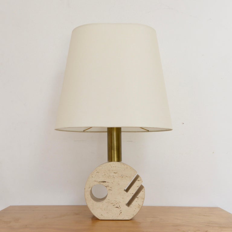 Italian Travertine Table Lamp For Sale at 1stDibs | e26 base