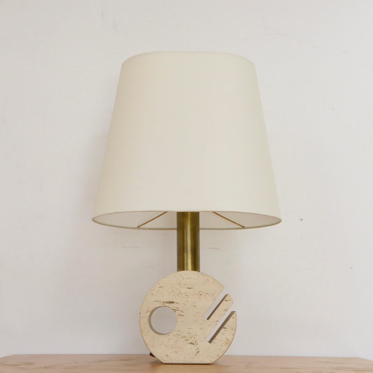 Italian Travertine Table Lamp For Sale at 1stDibs | e26 base