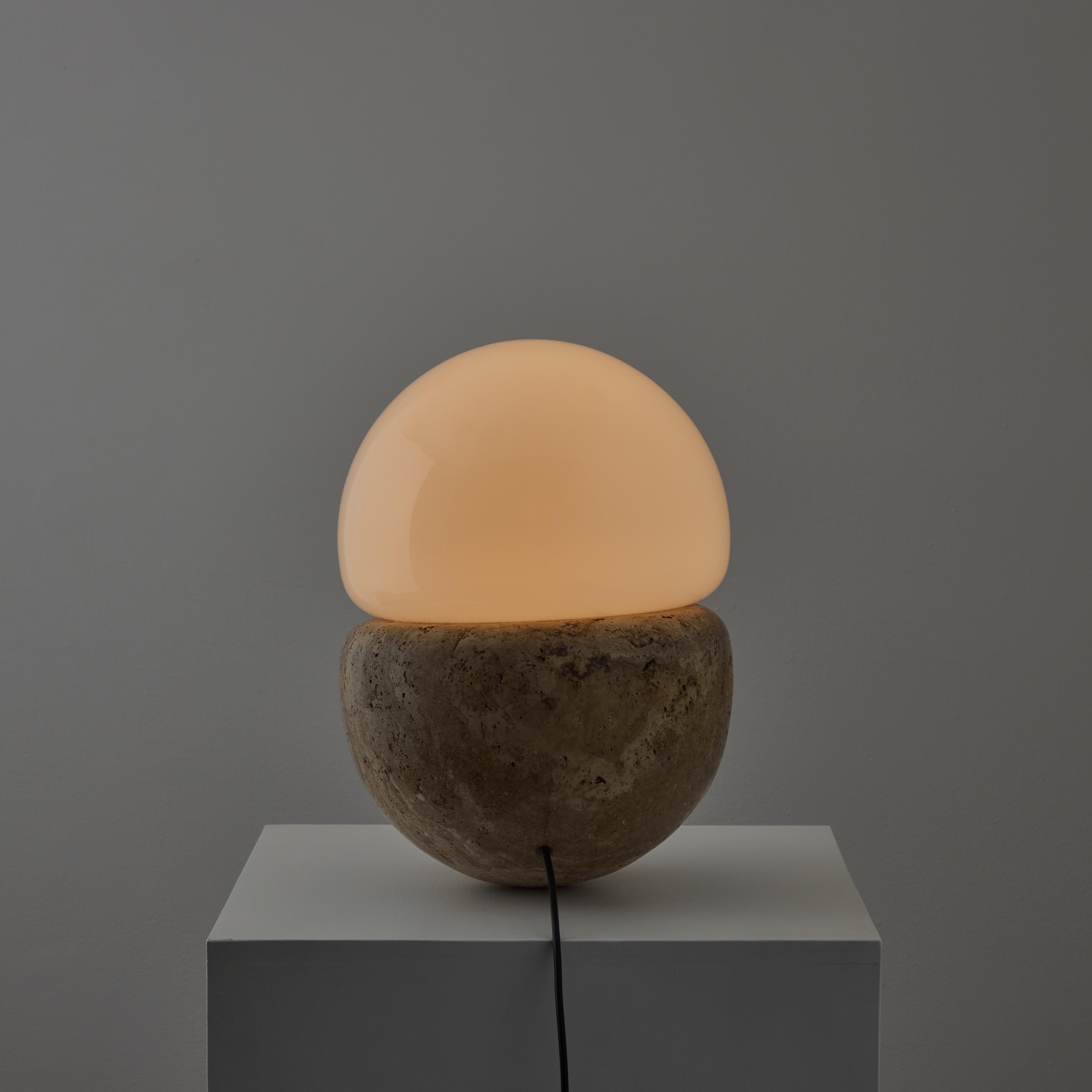 20th Century Italian Travertine Table Lamp For Sale