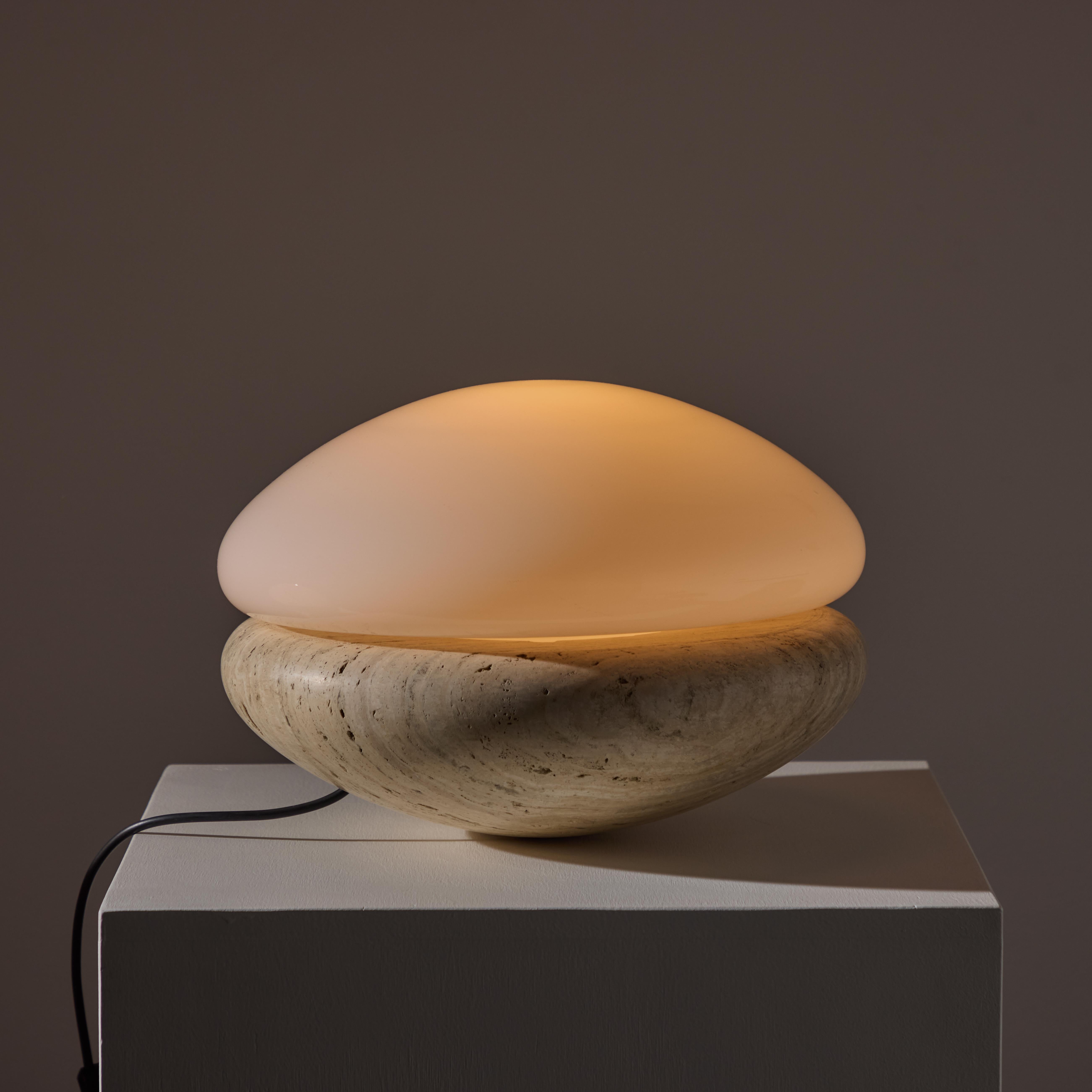 20th Century Italian Travertine Table Lamp For Sale