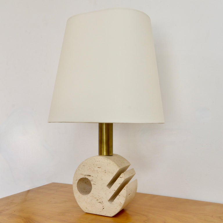 Italian Travertine Table Lamp For Sale at 1stDibs | e26 base