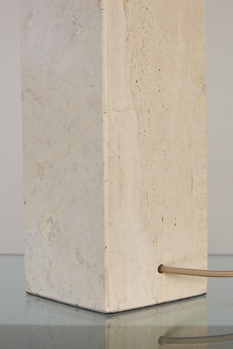 Italian Travertine Table Lamp For Sale at 1stDibs