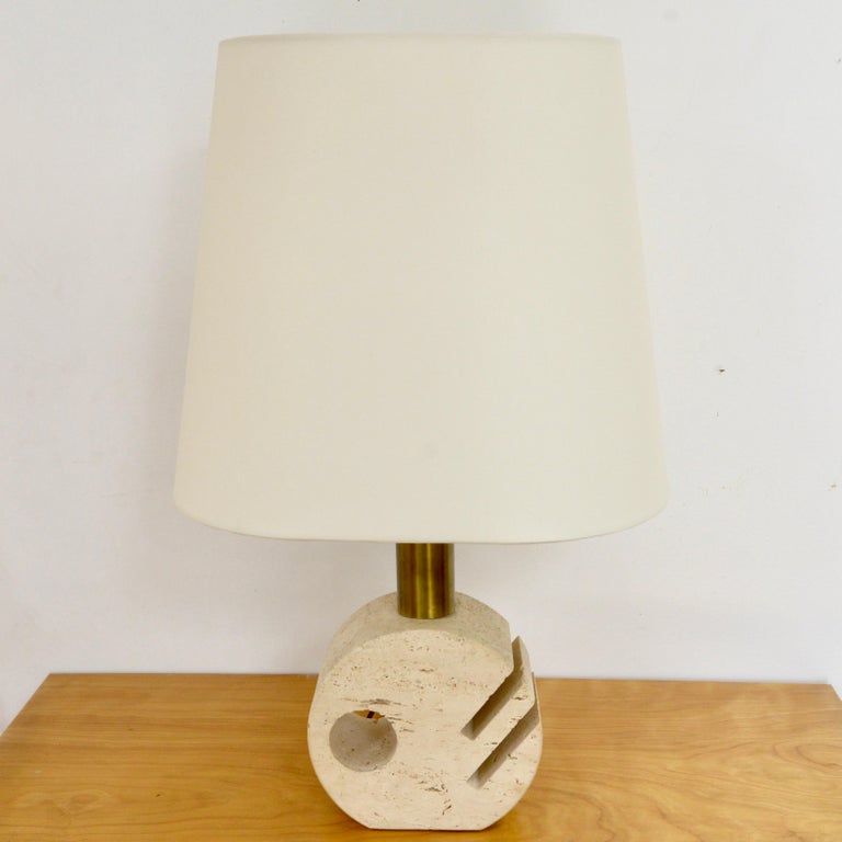 Italian Travertine Table Lamp For Sale at 1stDibs | e26 base