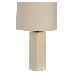 Italian Travertine Table Lamp