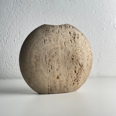 Vase en travertin italien par P. A. Giusti et Egidio di Rosa pour Up&Up, 1970