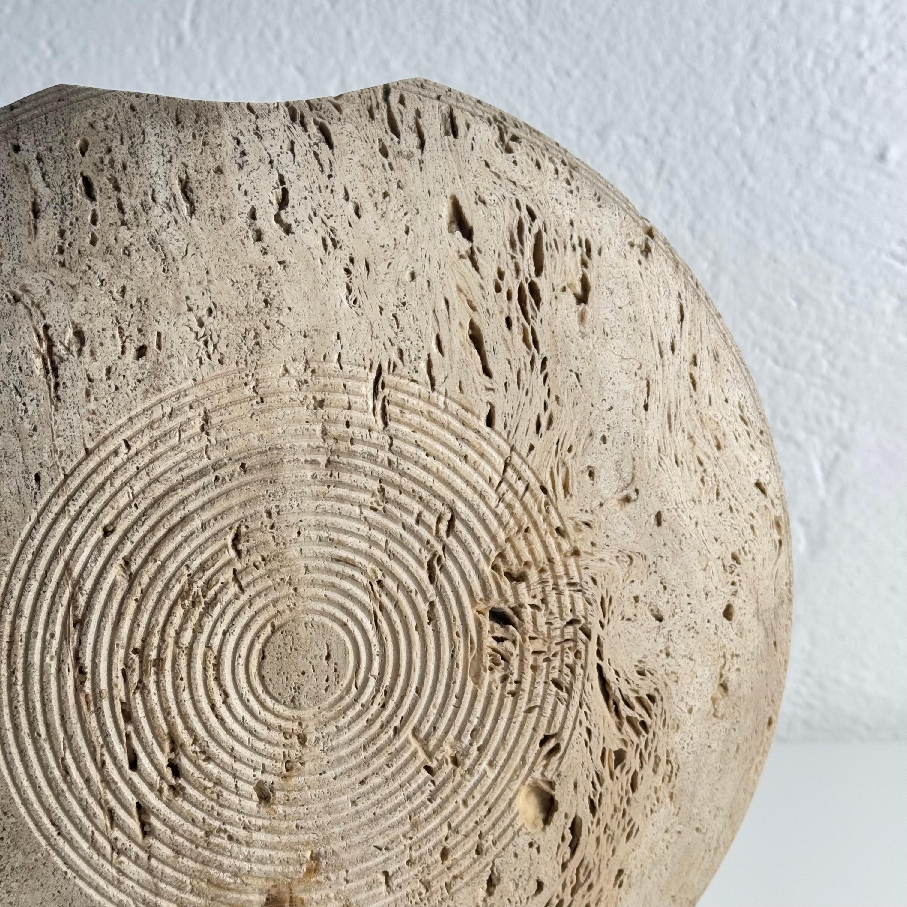 Italian Travertine Vase by P. A. Giusti and Egidio di Rosa for Up&Up, 1970s en vente 1