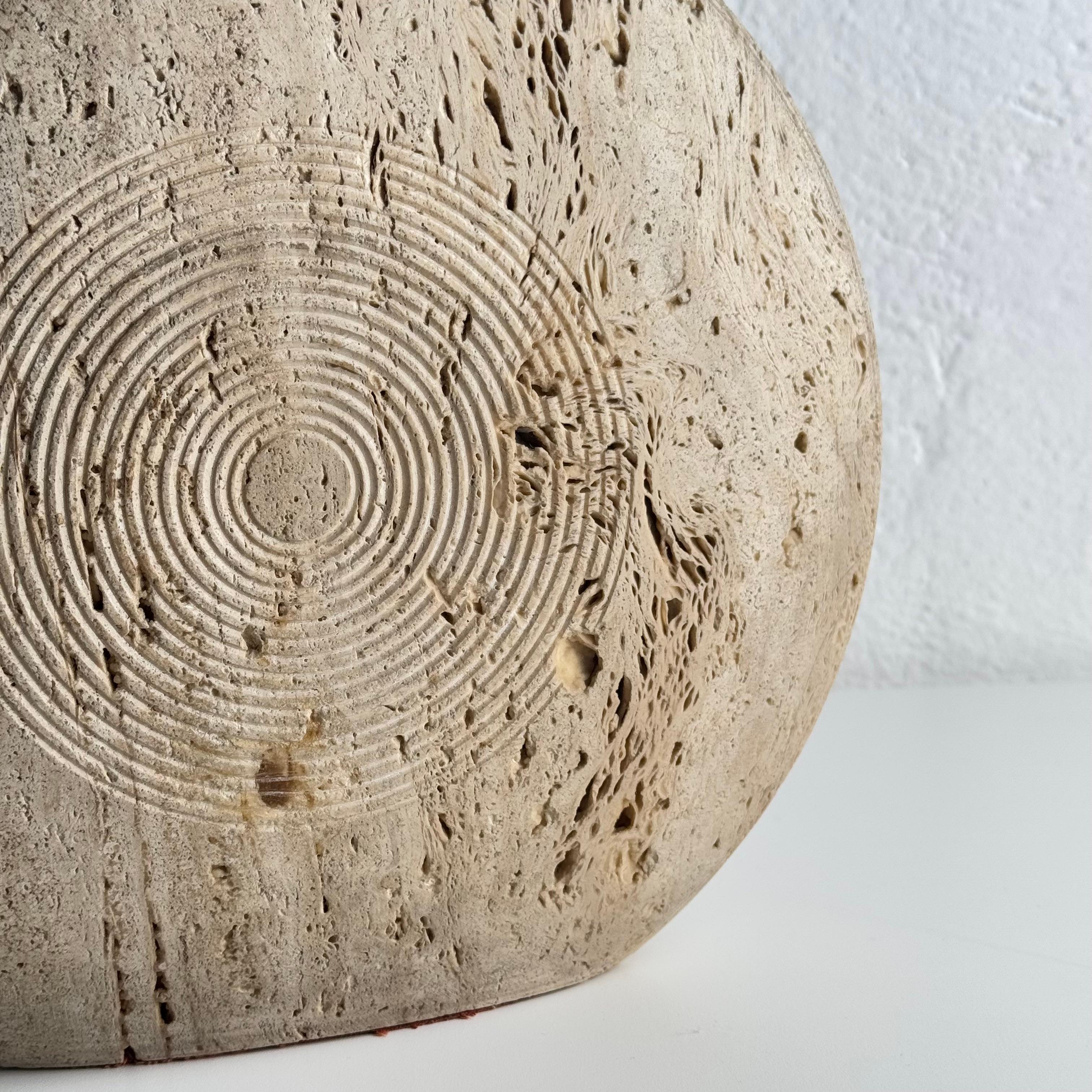 Italian Travertine Vase by P. A. Giusti and Egidio di Rosa for Up&Up, 1970s en vente 2