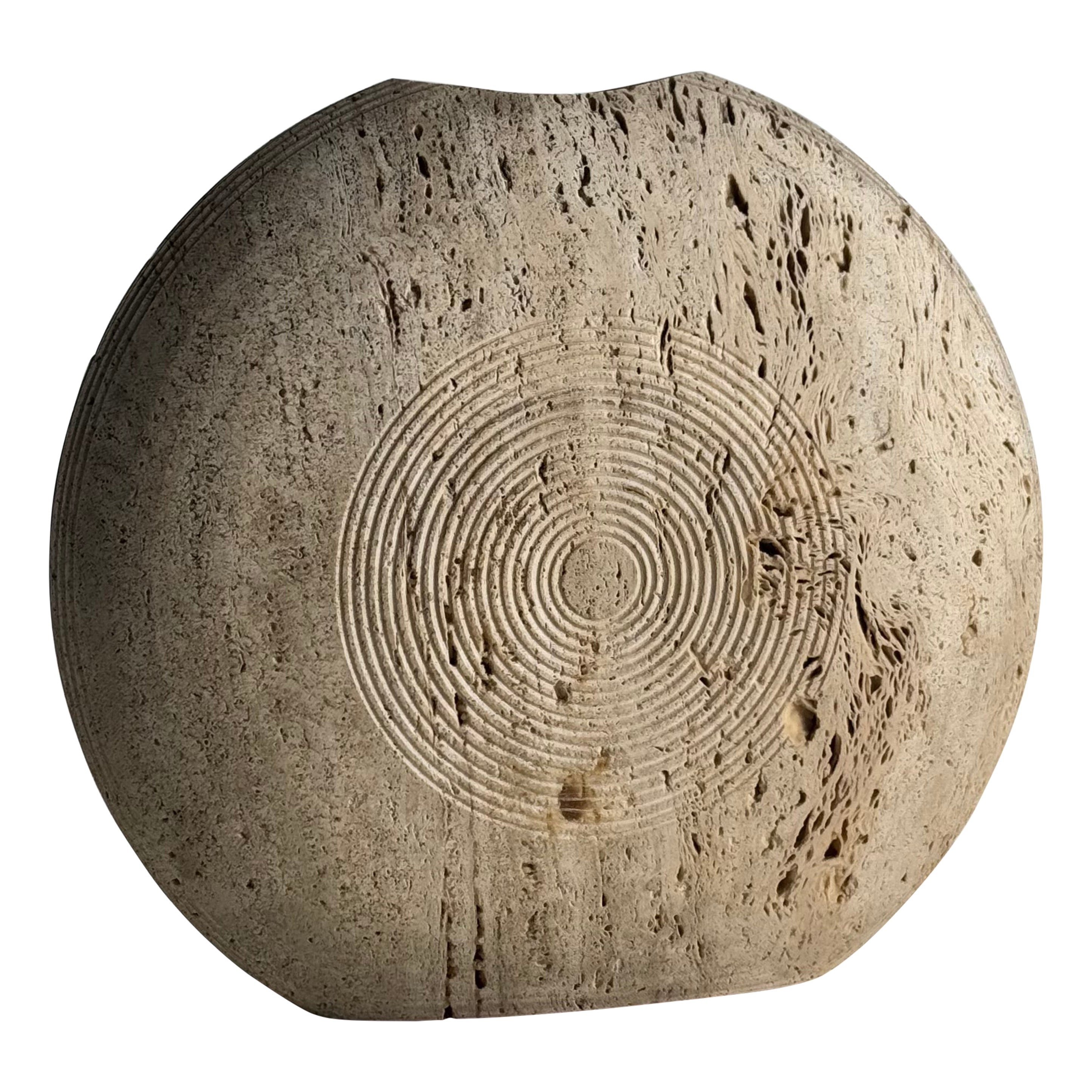 Italian Travertine Vase by P. A. Giusti and Egidio di Rosa for Up&Up, 1970s