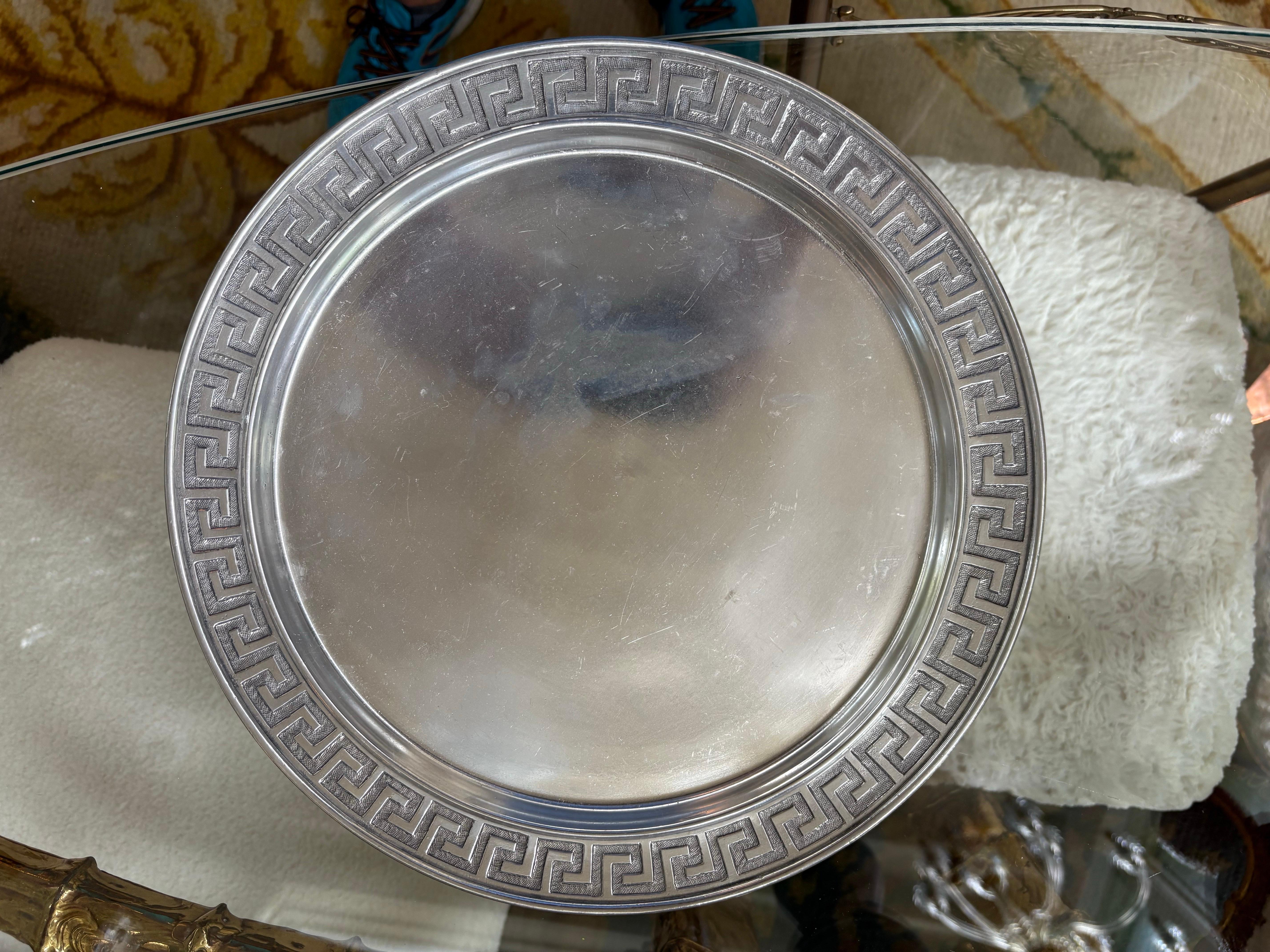 Vassoio italiano con design a chiave greca in vendita 1