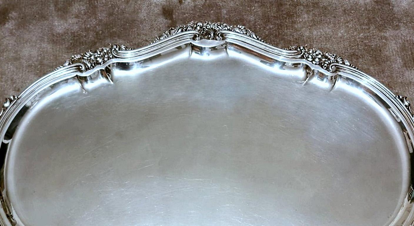 Italian Tray with Handles Silver Title 800 5