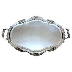 Italian Tray with Handles Silver Title 800