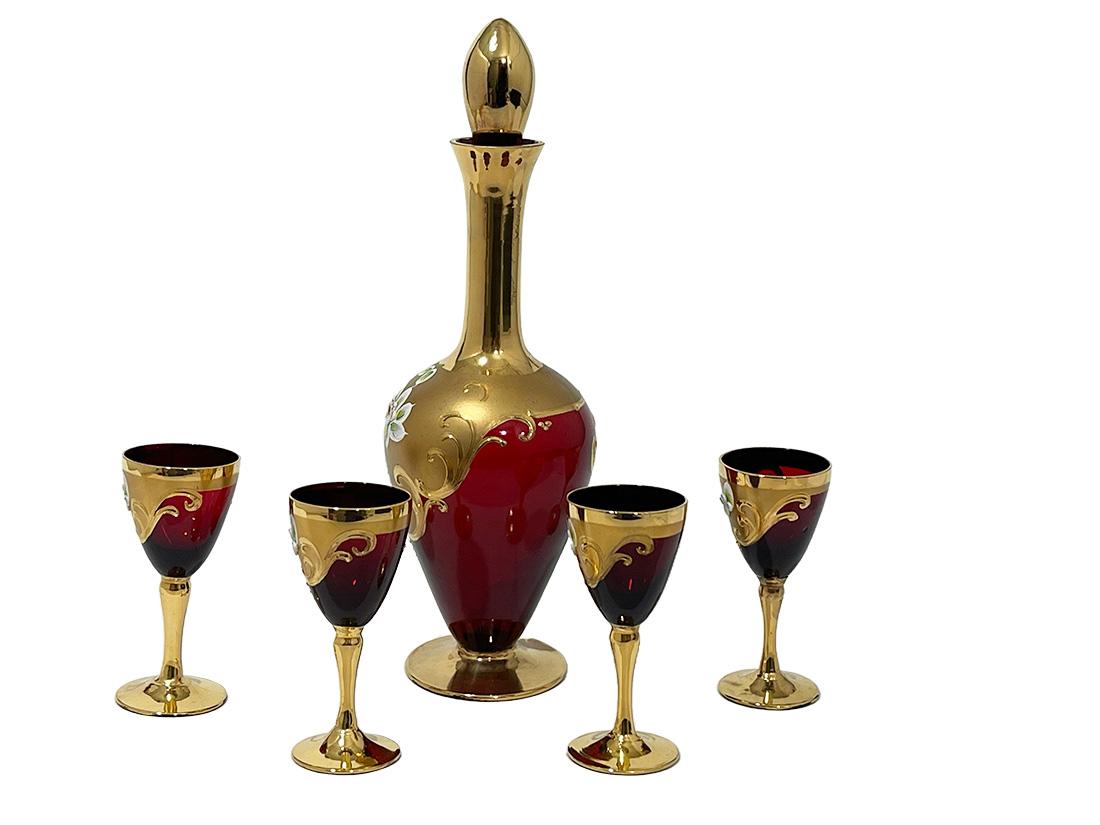 ruby red crystal glassware