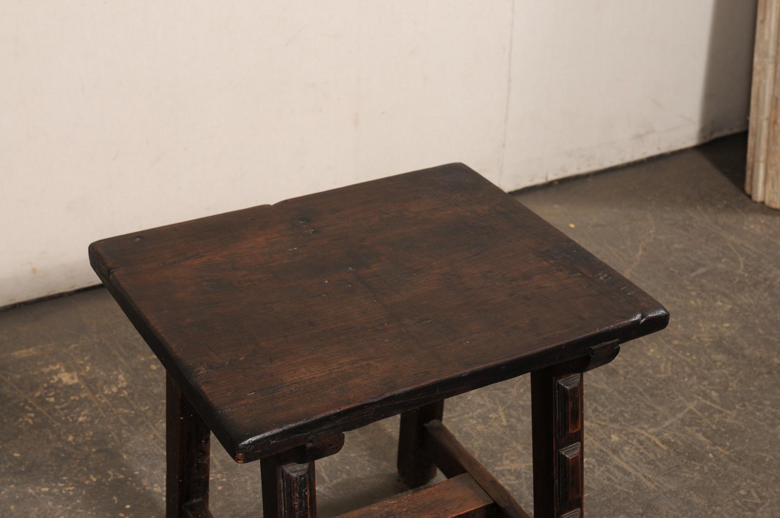 Italian Trestle-Leg Wooden Side Tables, 19th Century im Angebot 1