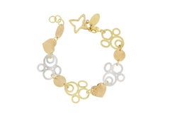 Italiano tricolor 18K Pulsera de oro