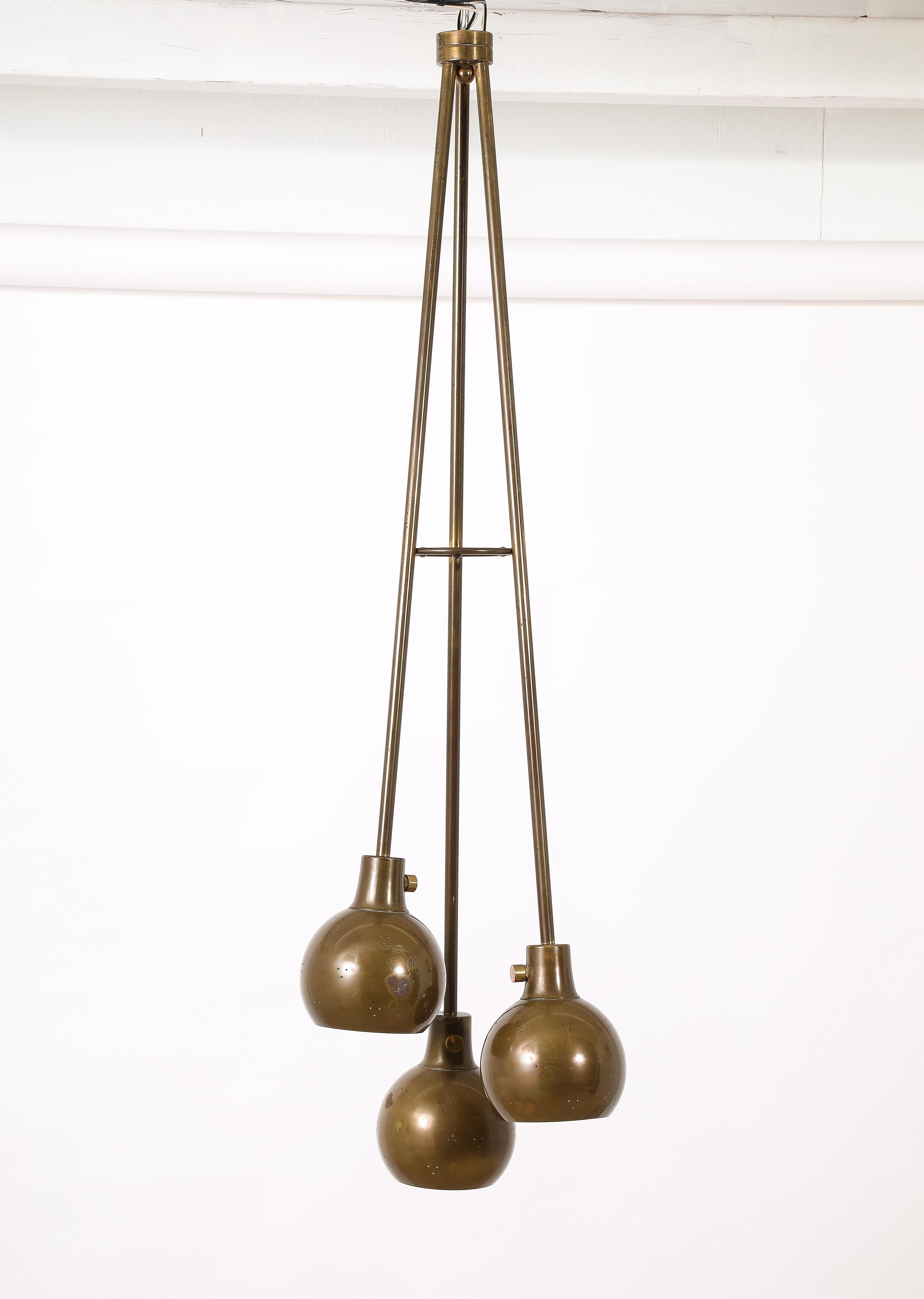 Mid-Century moderno Ciondolo Tri-Orb italiano in vendita