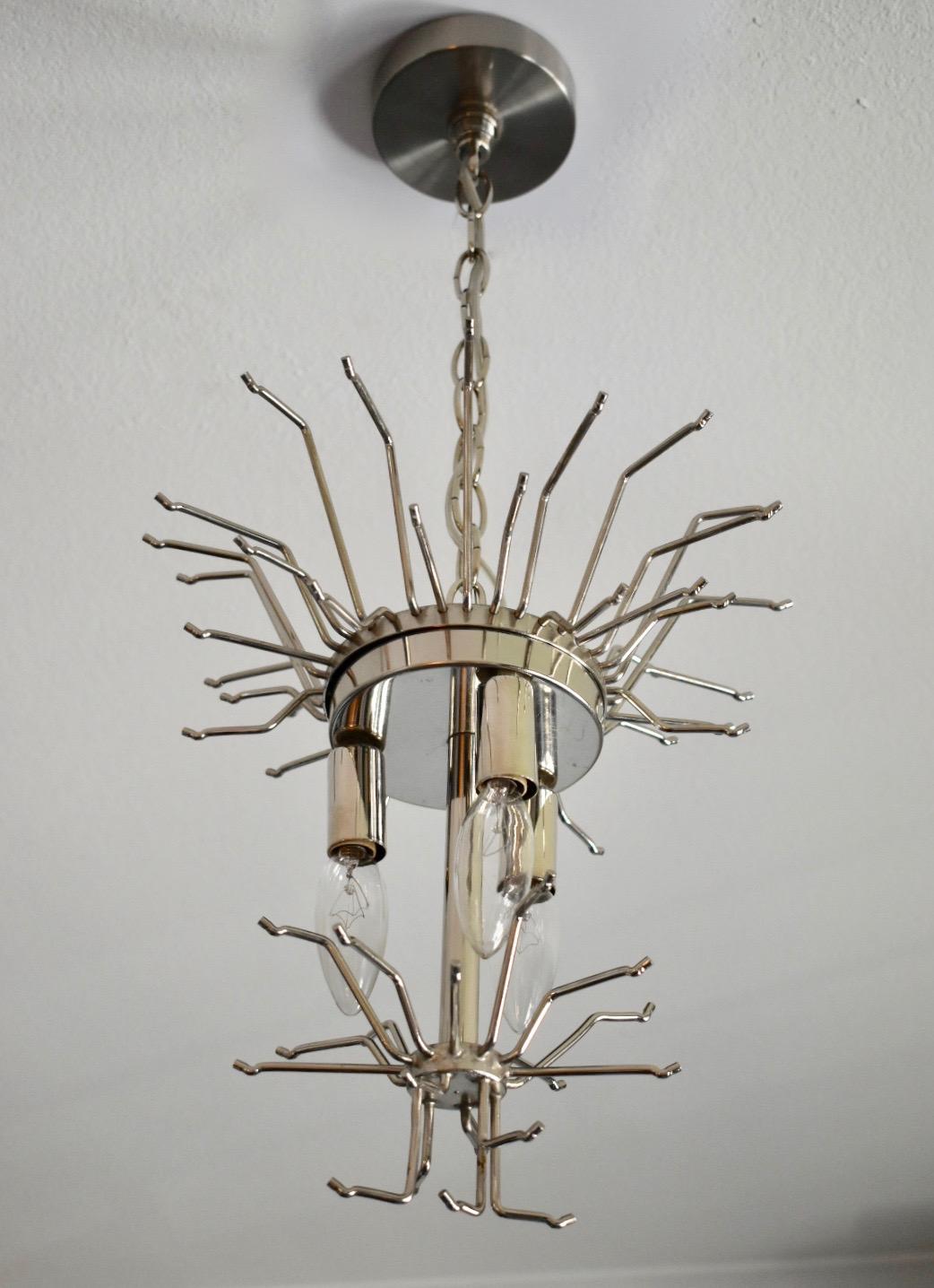 Italian Triedri Crystal Prism Chandelier in the Style of Venini For Sale 9