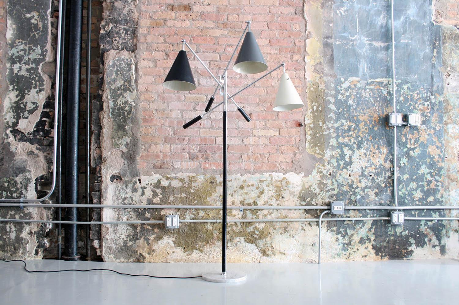 Italian Triennale Articulating Floor Lamp In Excellent Condition In Chicago, IL