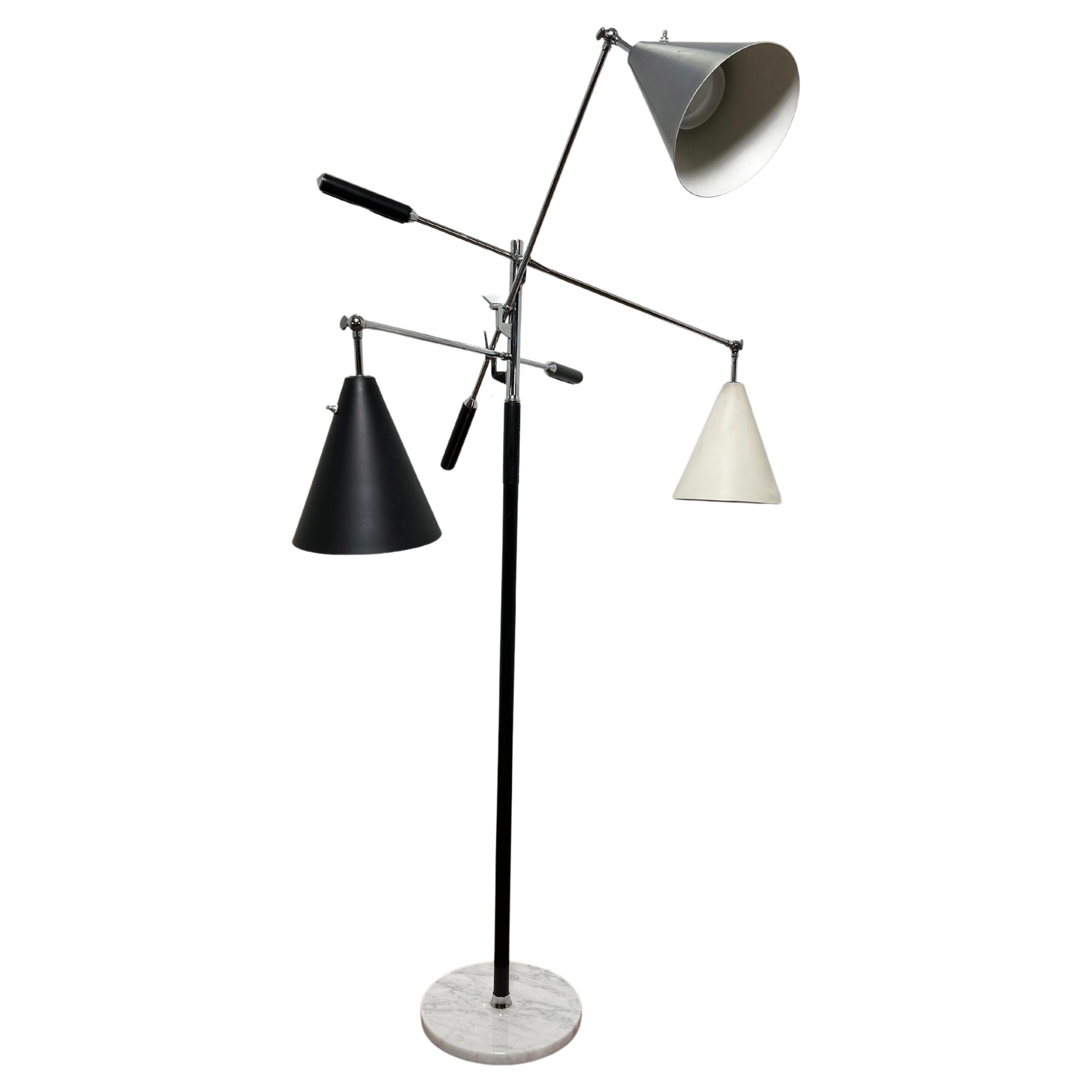 Italian Triennale Floor Lamp Attributed to Gino Sarfatti / Angelo Lelli For Sale