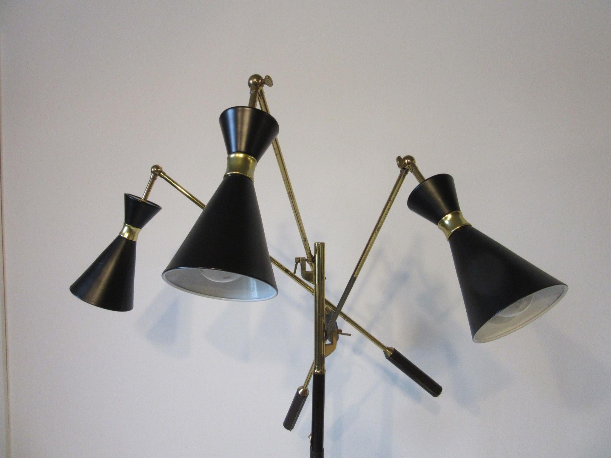 Mid-Century Modern Italian Triennale Floor Lamp in the Style of Lelli