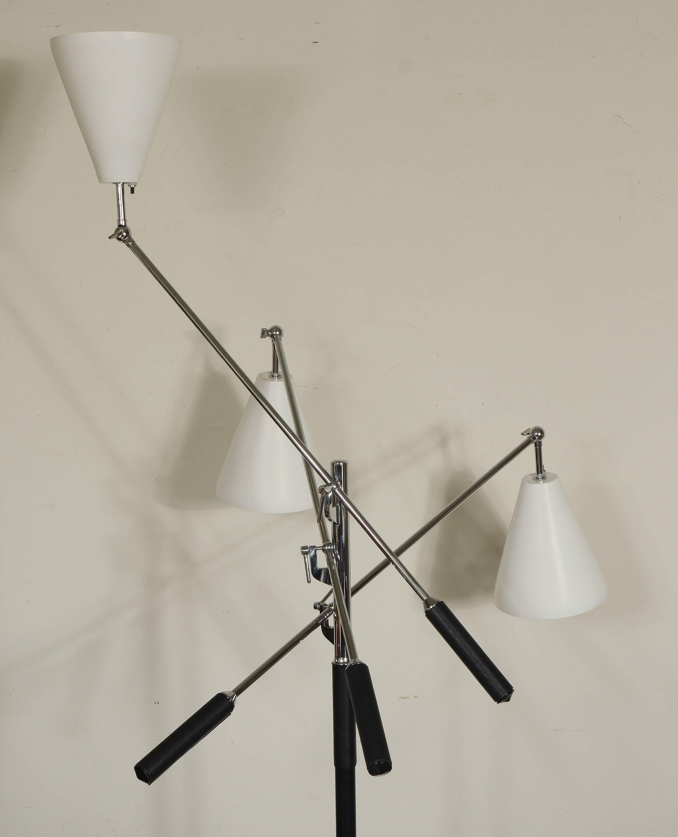 Enamel Italian Triennale Style Floor Lamp