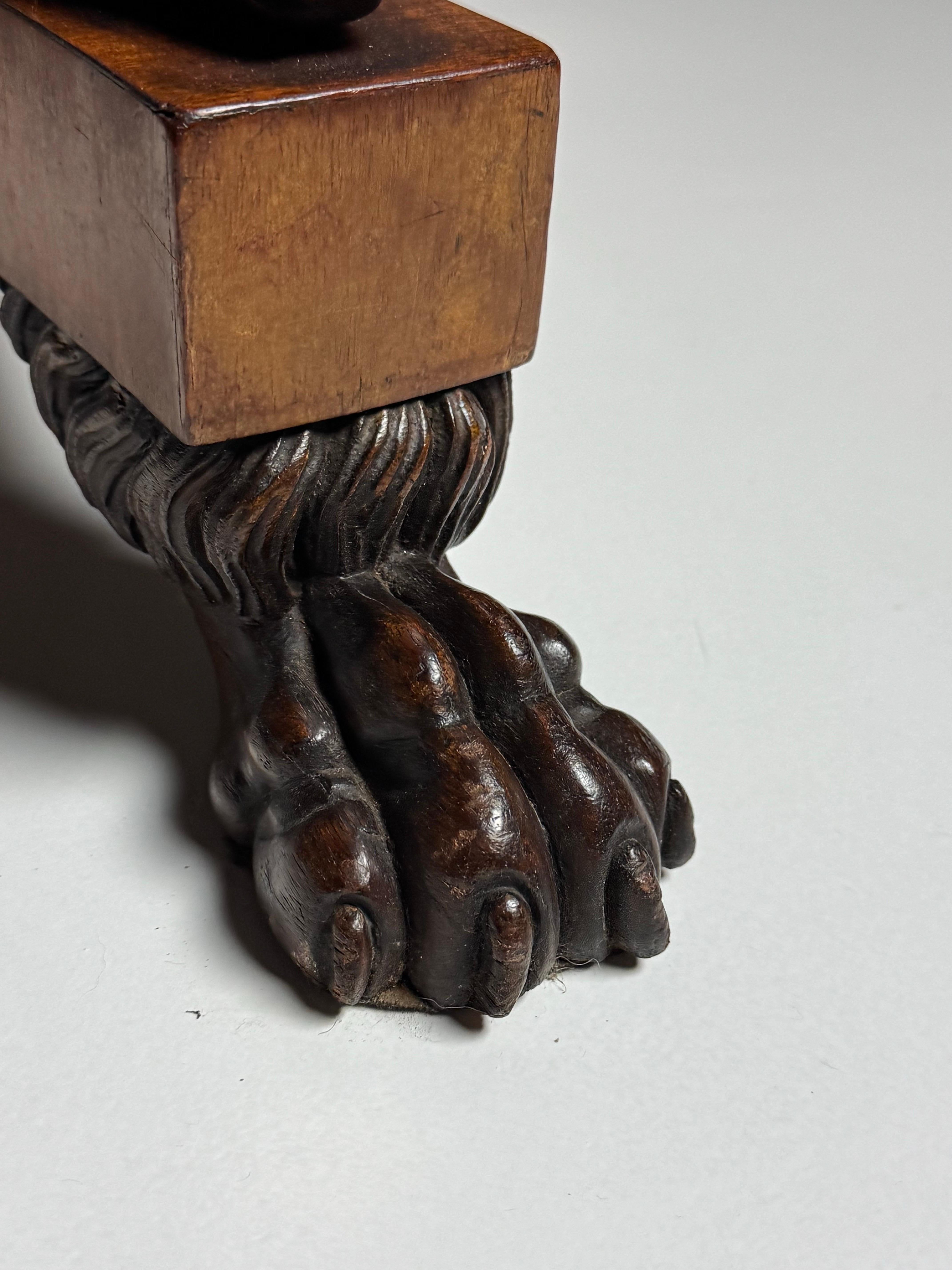 Italian Tripod Center Table 1820 with gemstone inlaid marble top For Sale 9