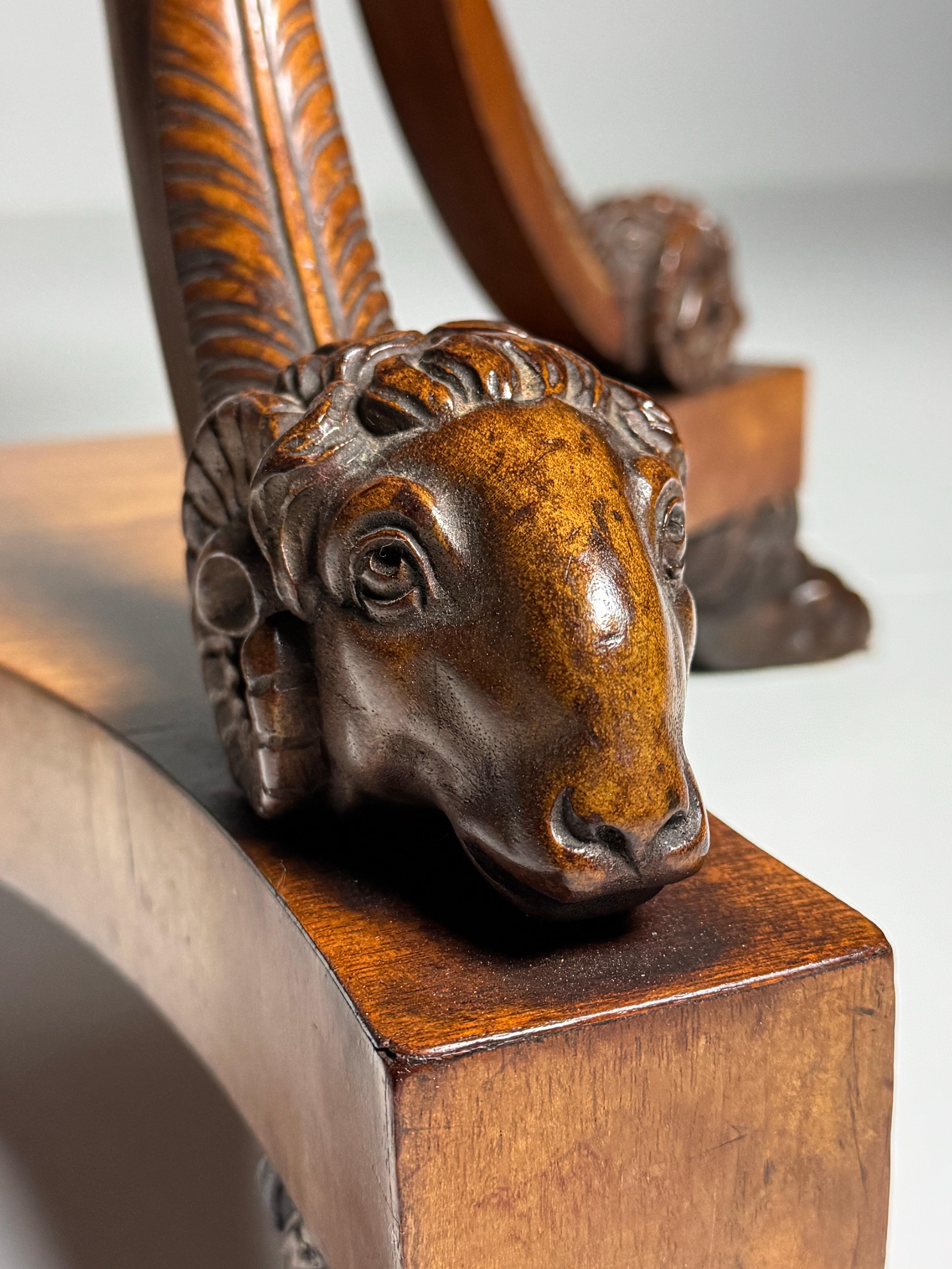 Italian Tripod Center Table 1820 with gemstone inlaid marble top For Sale 10