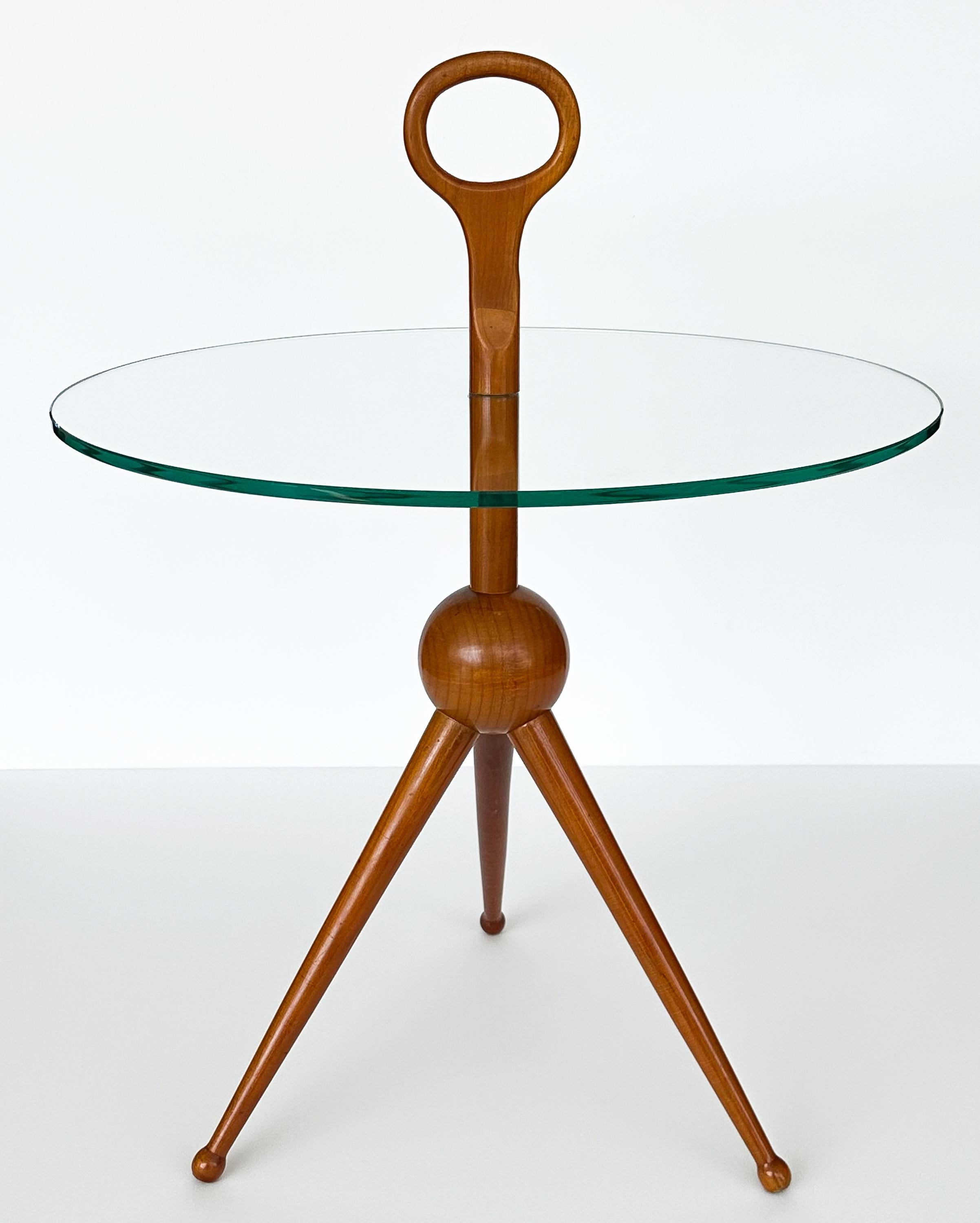 Lacquered Italian Tripod Side Table by Cesare Lacca