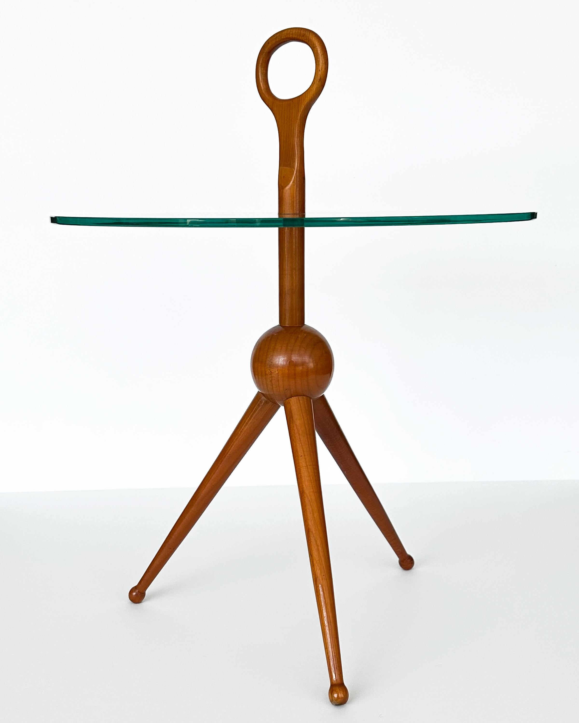 Mid-20th Century Italian Tripod Side Table by Cesare Lacca