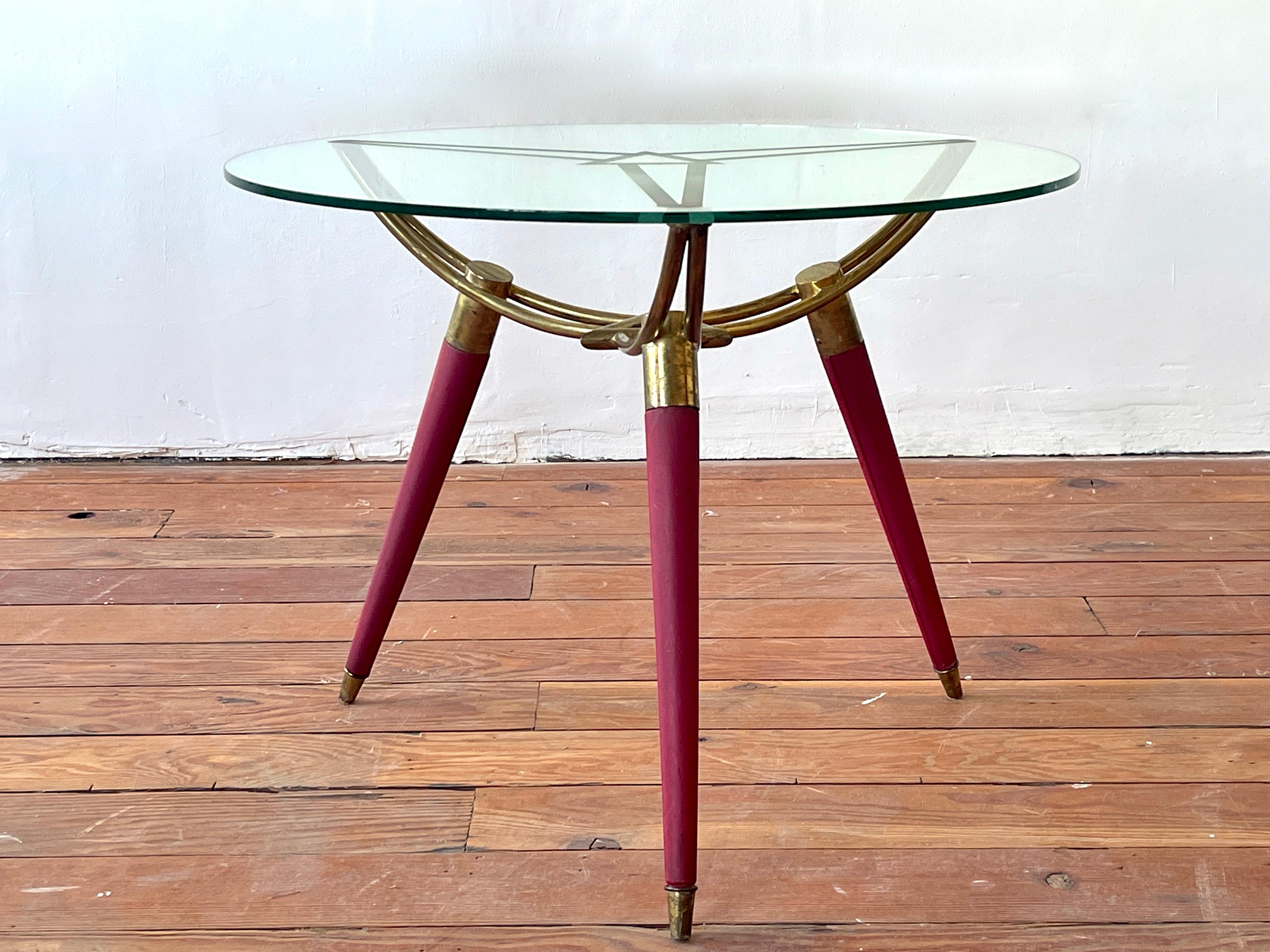 Italian Tripod Side Table In Good Condition For Sale In Beverly Hills, CA
