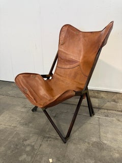 Italian “Tripolina” Folding Safari Chair Attributed to Vittoriano Viganò, 1960s