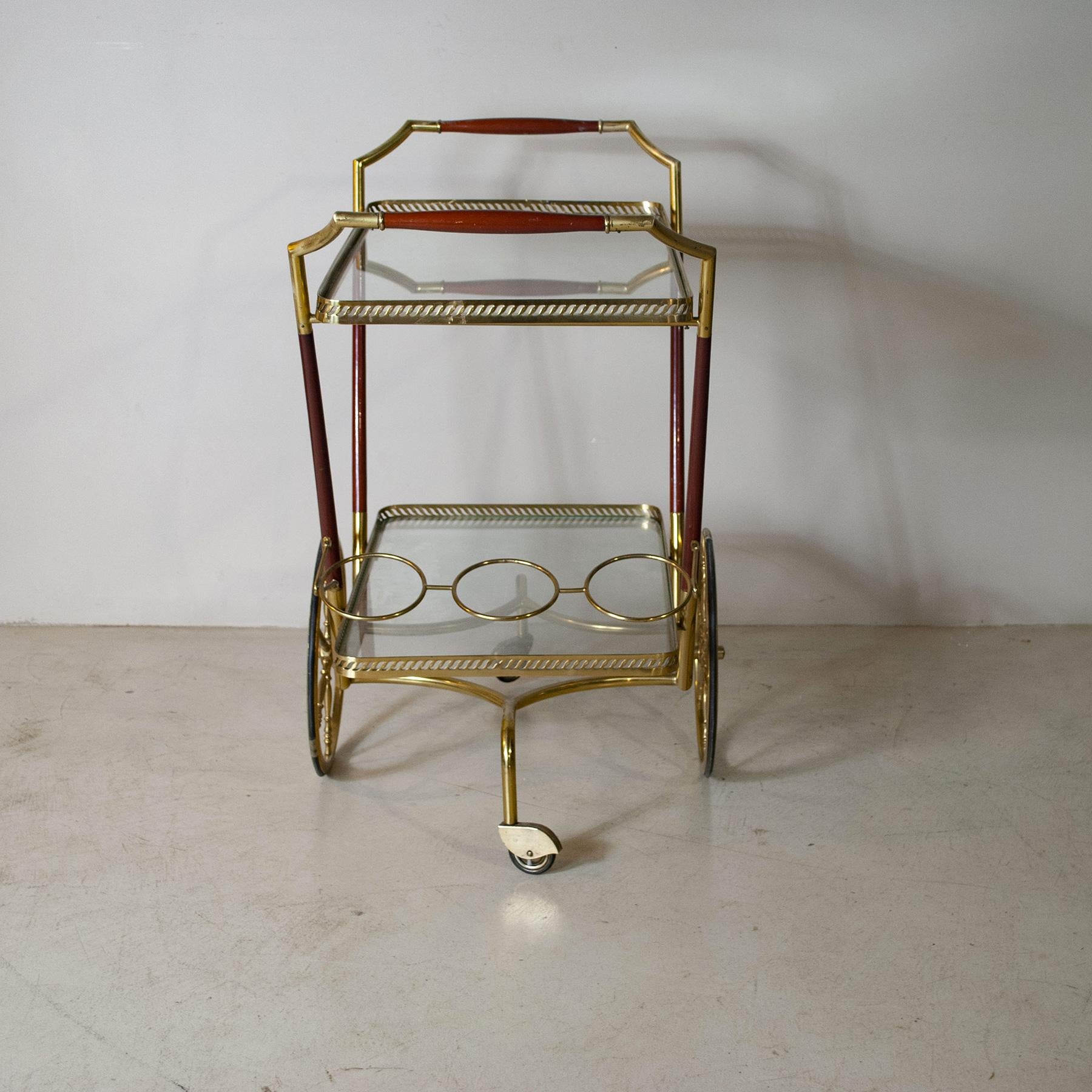 Mid-Century Modern Italian trolley bar from fifties For Sale