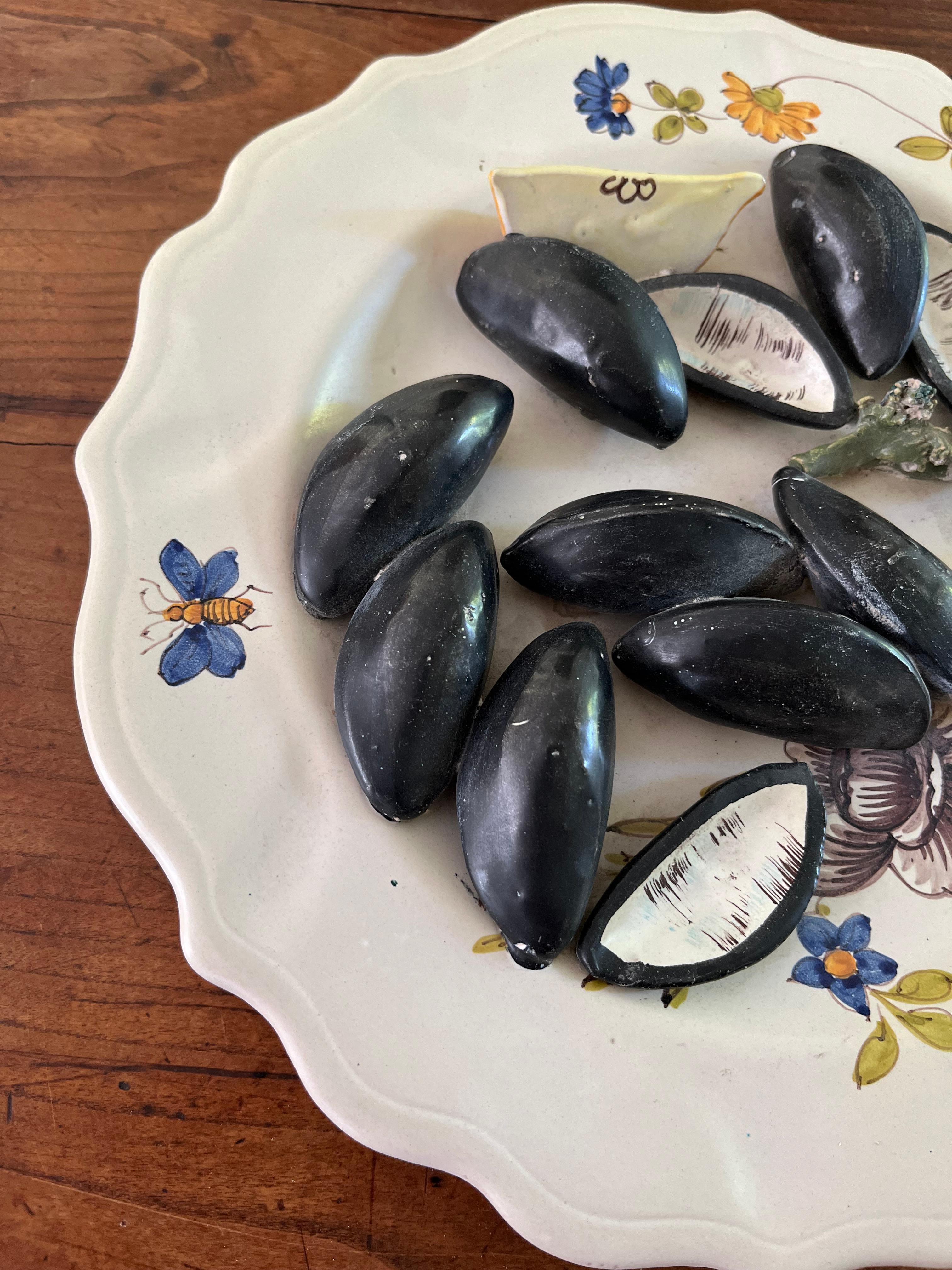 Glazed Italian Trompe L’oeil Decorative Plate