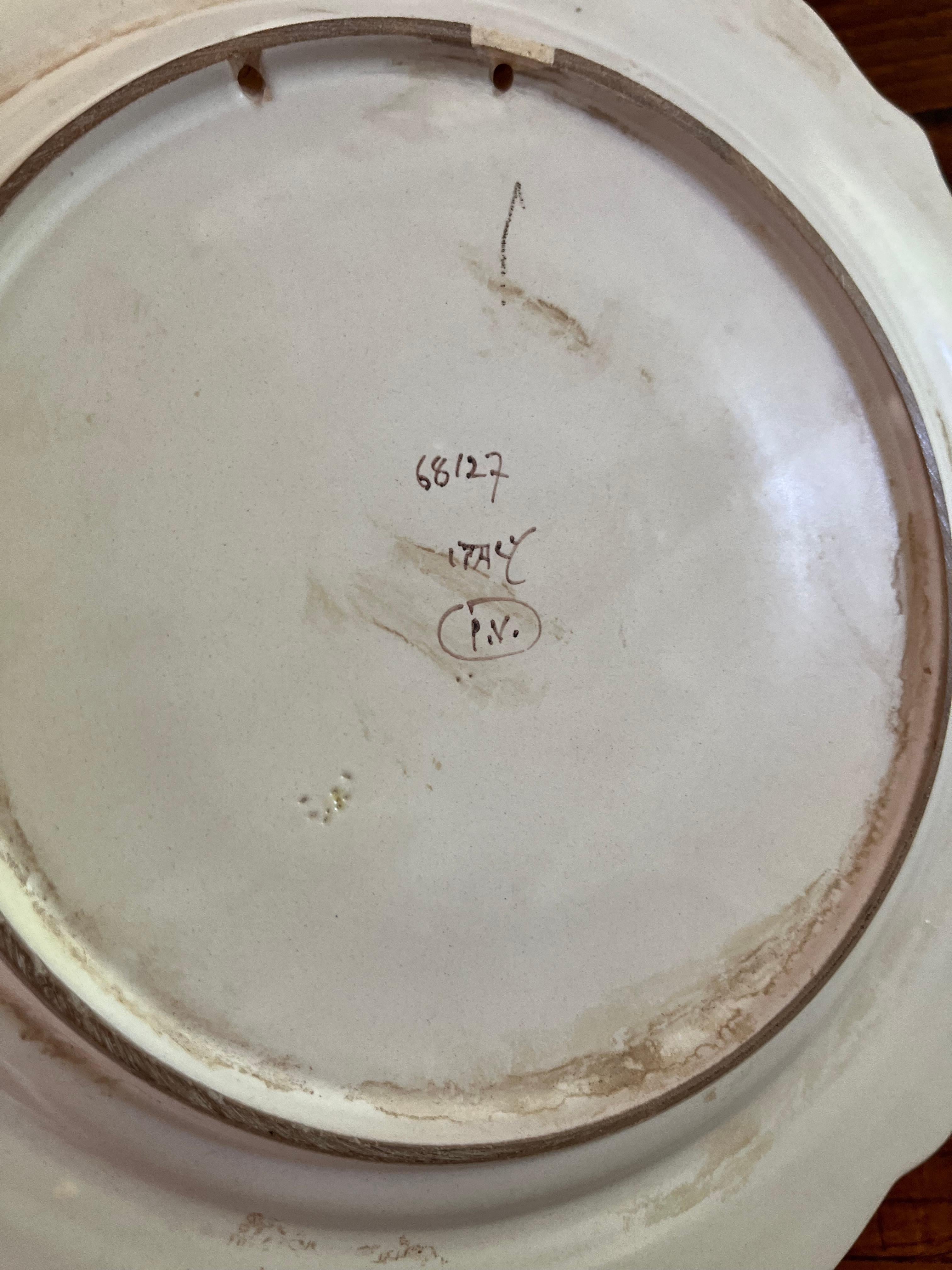 Italian Trompe L’oeil Decorative Plate In Good Condition In Doylestown, PA